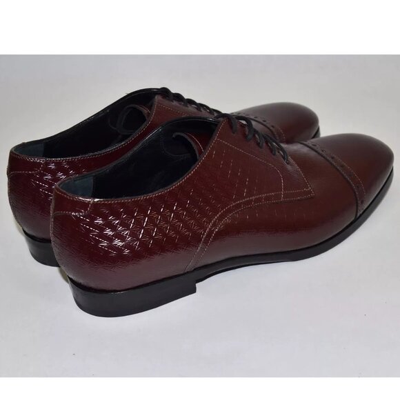 Jimmy Choo 'Diamond Penn' Oxford Shoes Burgundy Men's Size 8 US 41 EU - Picture 3 of 5